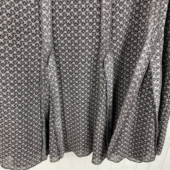 Tapemeasure Knee Length A-line Pleated Flouncy Skirt Grey Womens Size 6 Y2K Twee - Picture 7 of 10